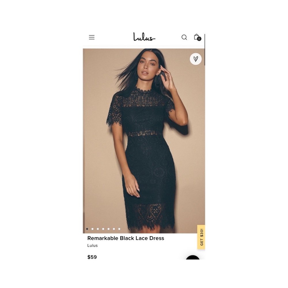 Lulu's remarkable black lace dress